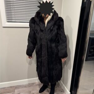 Luxury Vintage Black Fox Full Length Fur